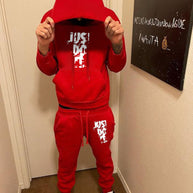 Damen Sportliches Hoodie- und Jogginghose-Set mit modernem Logo-Design WW