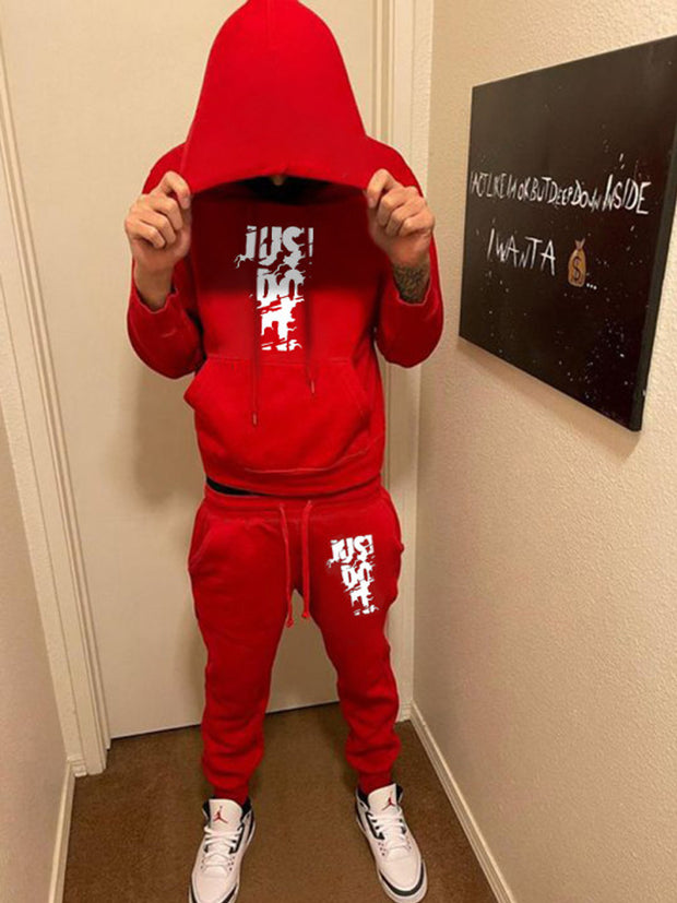 Damen Sportliches Hoodie- und Jogginghose-Set mit modernem Logo-Design WW