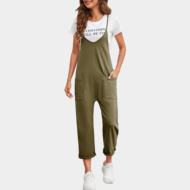 Damen entspannter Jumpsuit mit praktischen Taschen und lässigem Schnitt WW
