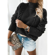 WW | Ketten Strick Rollkragenpullover