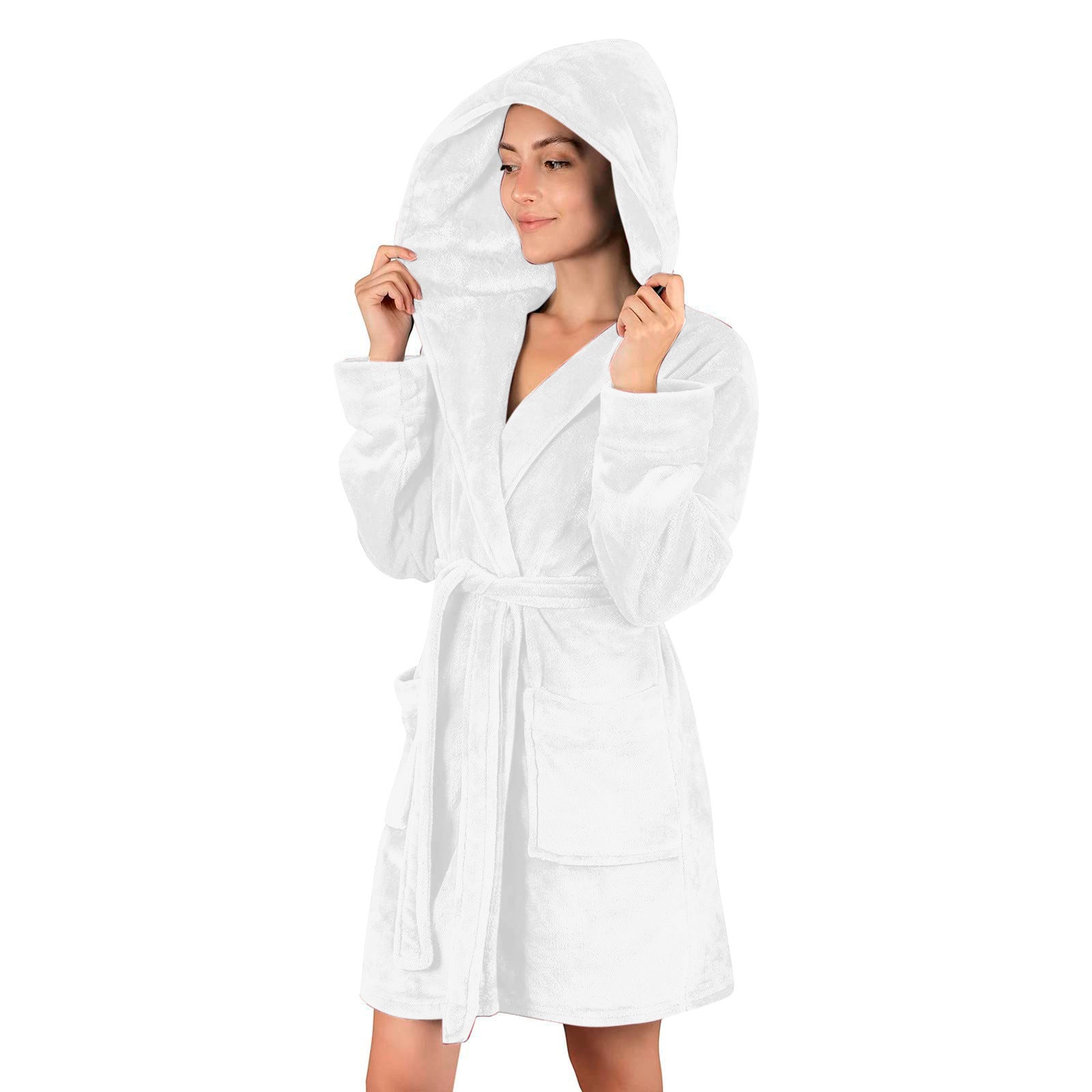 Damen Bademantel aus weichem Mikrofaserstoff WW