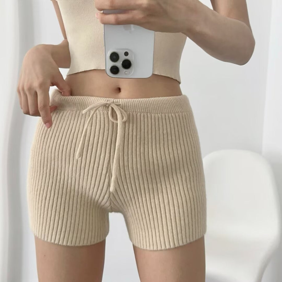 Damen Rippenstrick Shorts WW