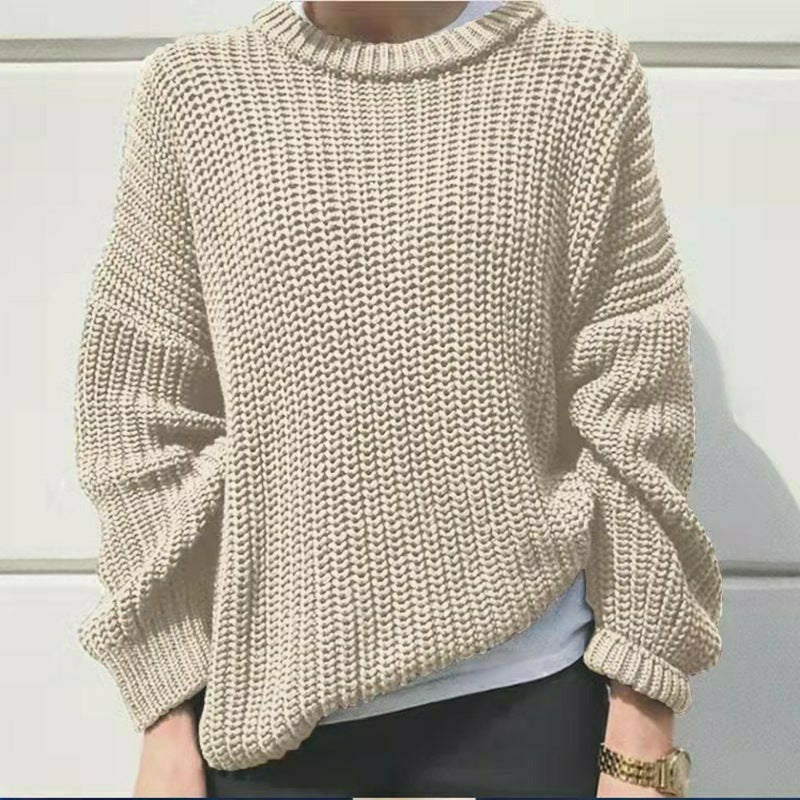 WW | Lässiger Fester Strickpullover