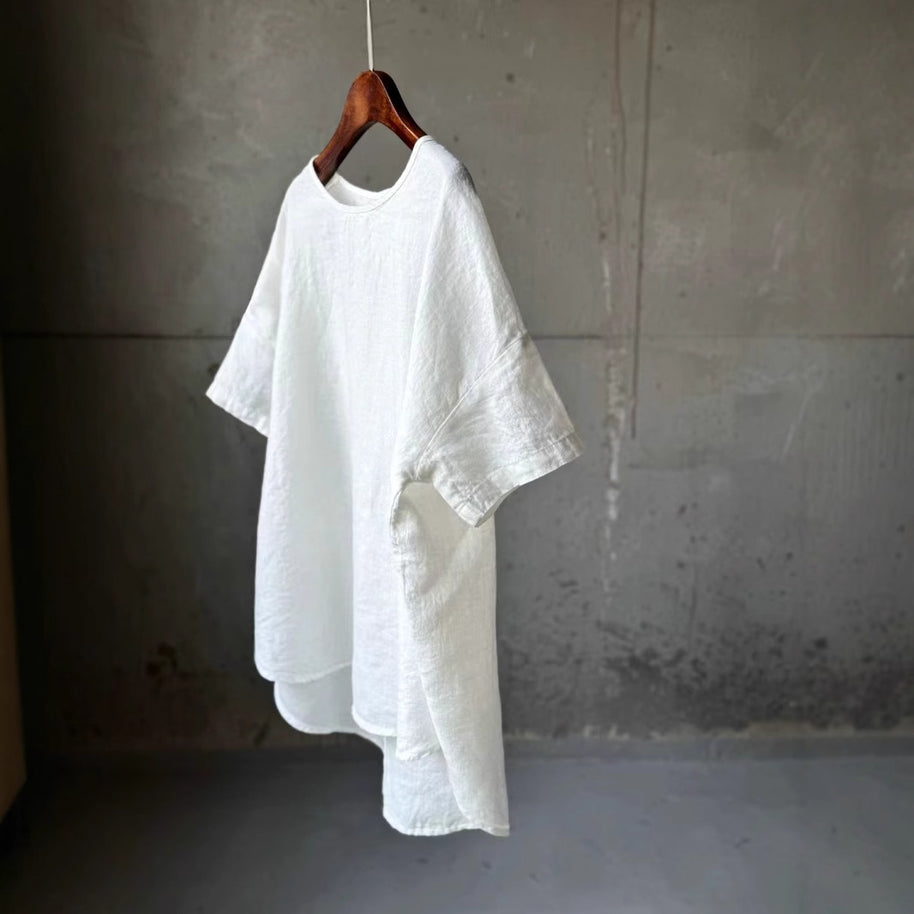 Damen Relaxed Fit Leinen T-Shirt WW