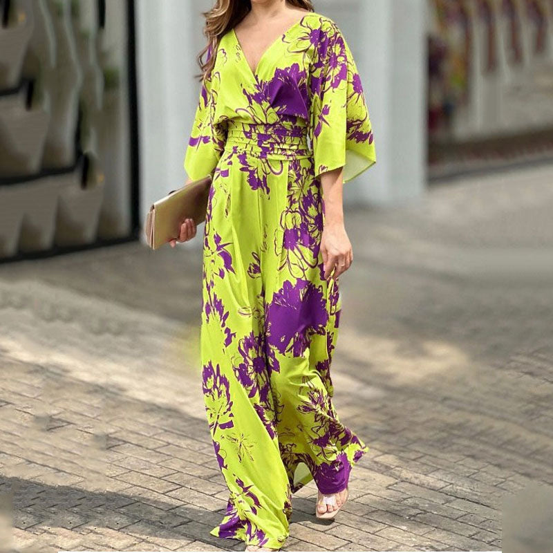 Damen Eleganter Jumpsuit mit floralem Muster WW