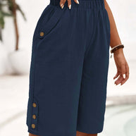 Damen Sommerliche Leinen Shorts WW