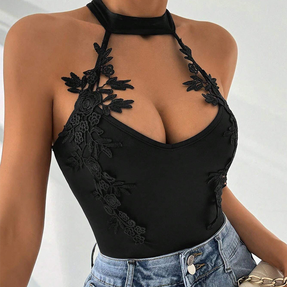 Damen Body mit elegantem Spitzendetail W&W