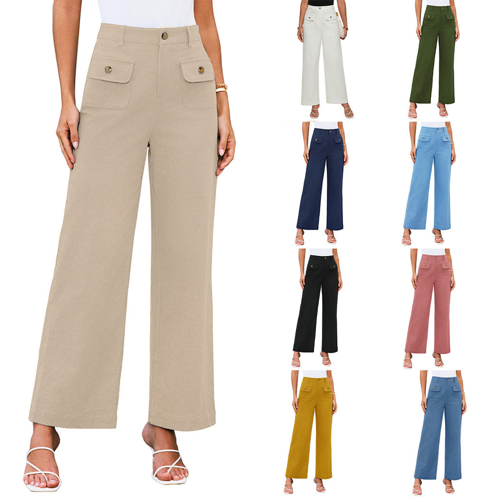 Damen Weite Hose mit praktischen Taschen WW