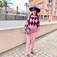 Damen Strickjacke im eleganten Argyle-Muster WW