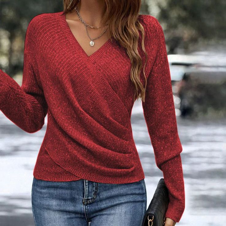 W&W Mode Gekreuzter Pullover