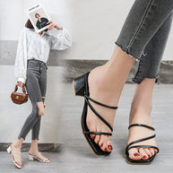 Damen Lounge Sandalen mit elegantem Blockabsatz W&W