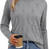 Damen Strickpullover mit strukturiertem Muster und lässigem Schnitt WW