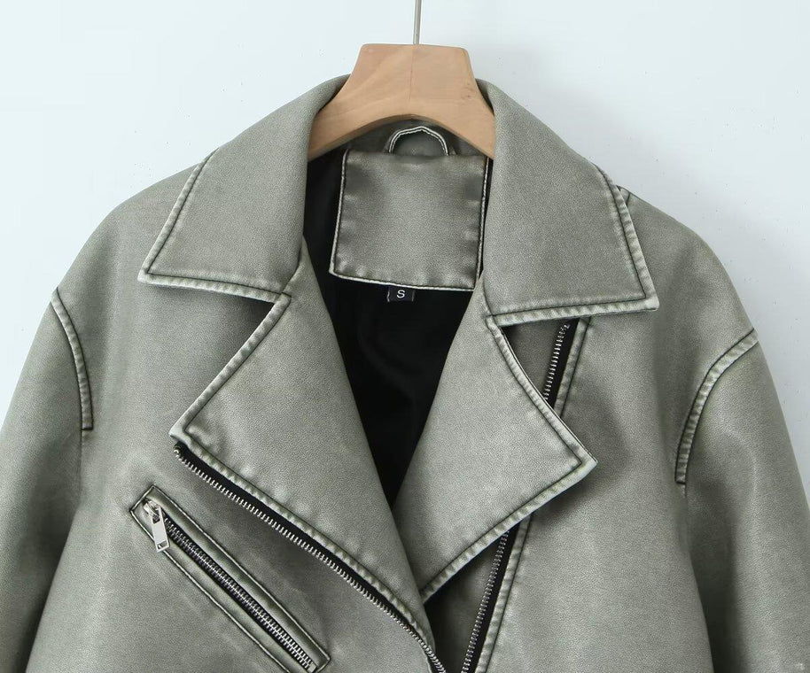 Damen Bikerjacke im Vintage-Stil WW