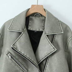 Damen Bikerjacke im Vintage-Stil WW