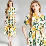 WW | Sommer Off-Shoulder Bedrucktes Kleid Set