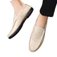 Herren Mokassins aus hochwertigem Leder mit edlem Krokodilmuster WW