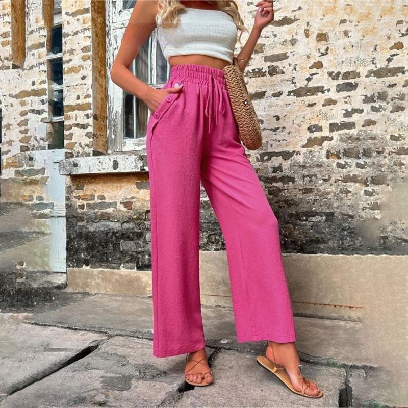 W&W Mode | Farbige Luftige Sommerhosen Damen Mit Weitem Bein Für Frauen