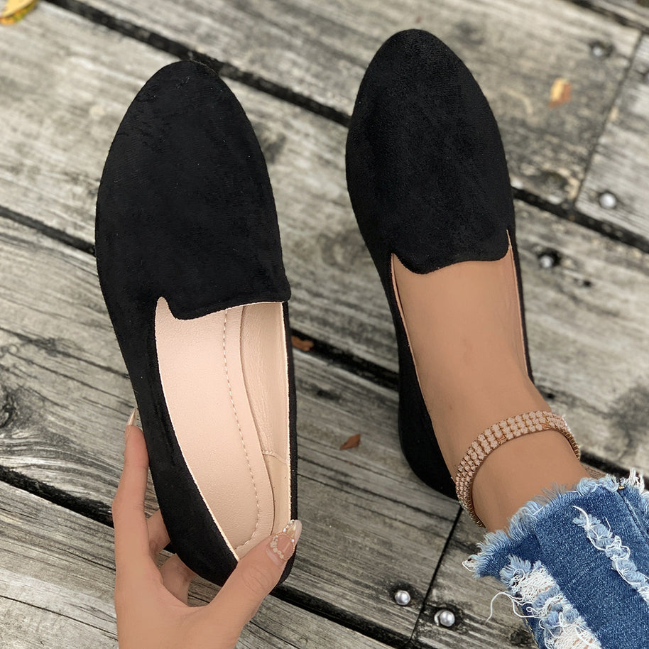 Damen bequeme Slipper im eleganten Design mit weicher Oberflächenstruktur WW
