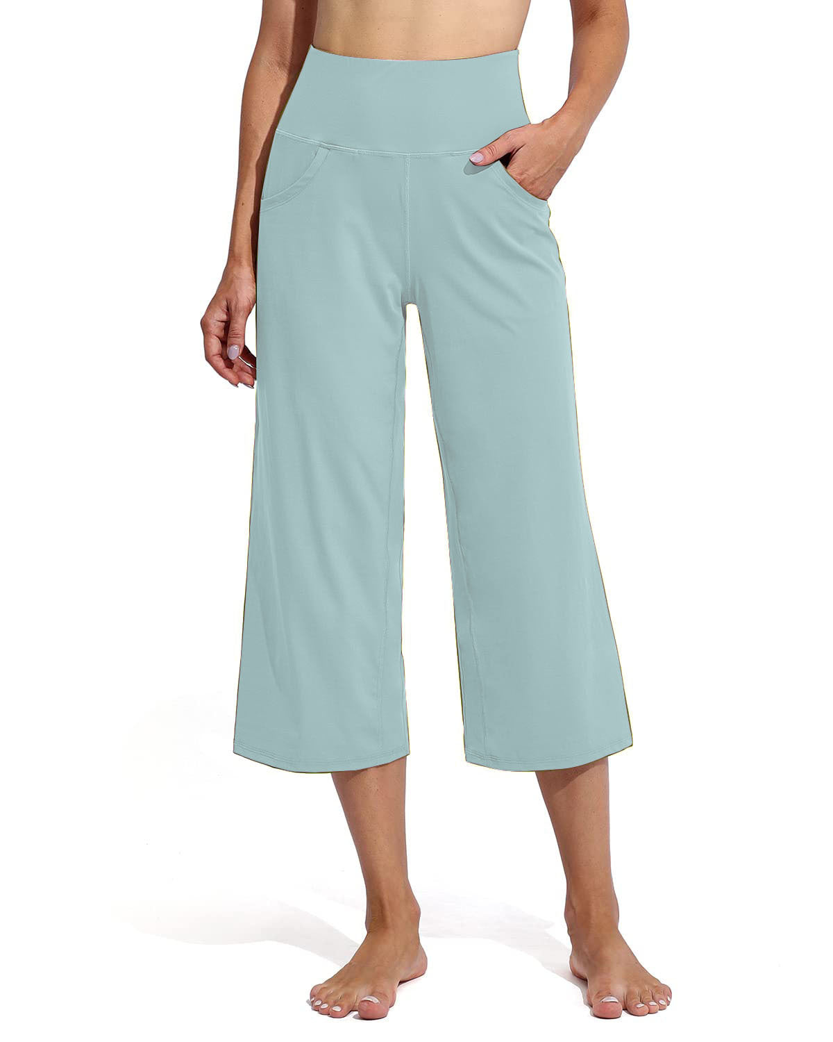 Damen Bequeme Sportliche Culotte mit hohem Bund und praktischen Taschen WW