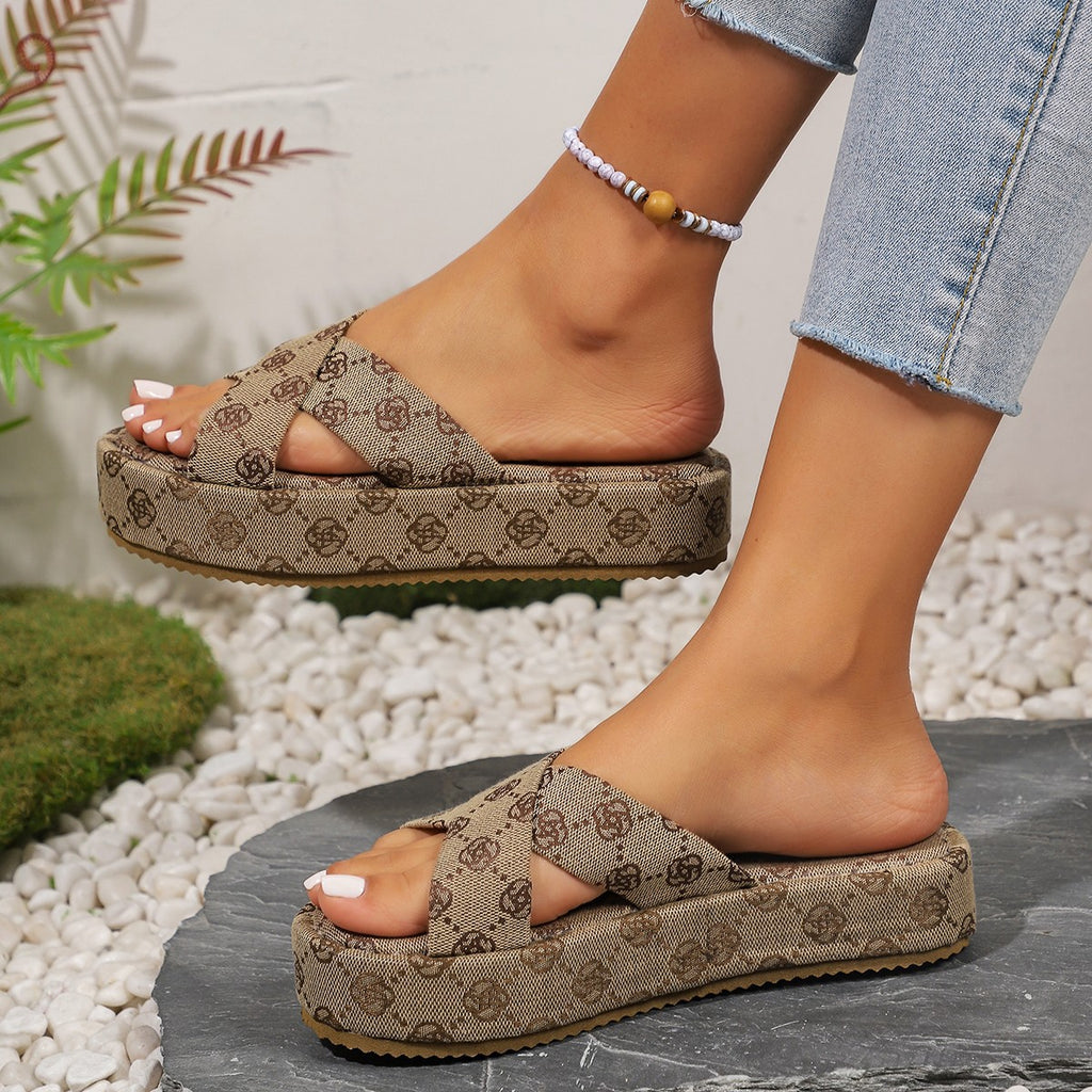 Damen Plattform Flip Flops WW