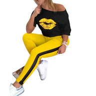 Damen Sportleggings im modernen Color-Block-Design mit elastischem Bund und hoher Taille WW