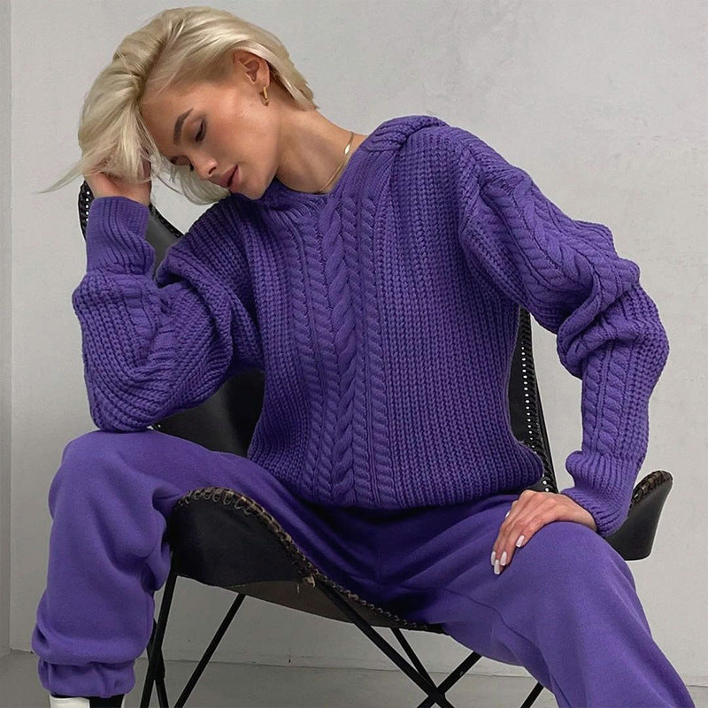 WW | Damen Kleidung Herbst Street Shooting Hoodie Langarm Strickpullover