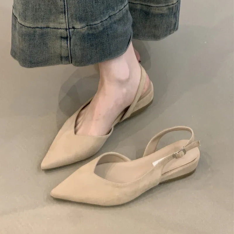 Damen Slingback Ballerinas mit elegantem V-Ausschnitt und komfortablem Fußbett WW