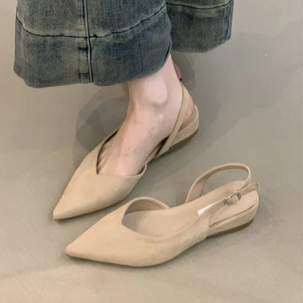 Damen Slingback Ballerinas mit elegantem V-Ausschnitt und komfortablem Fußbett WW