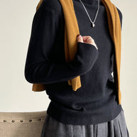 WW Halbturtleneck gebürsteter Soft-Touch-Pullover