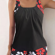 Damen Badeanzug-Set mit stilvollem Blumenmuster WW