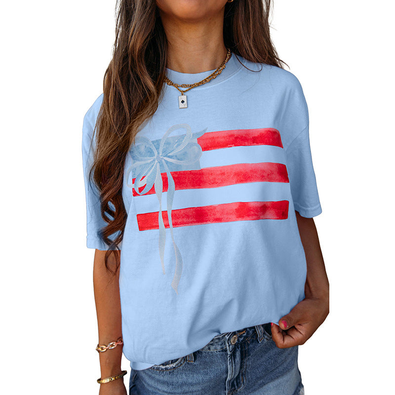 Damen T-Shirt mit künstlerischem Flaggenmotiv WW