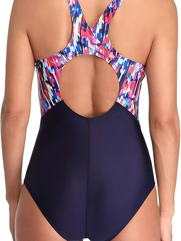 Damen Racerback Athletic Einteiler Badeanzug WW