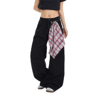 Damen Baggy Denim-Hose mit praktischem Tuch-Detail WW