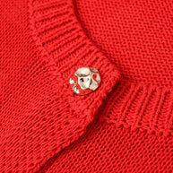 Damen bequeme Strickjacke mit Knopfdetails und aufgesetzten Taschen WW
