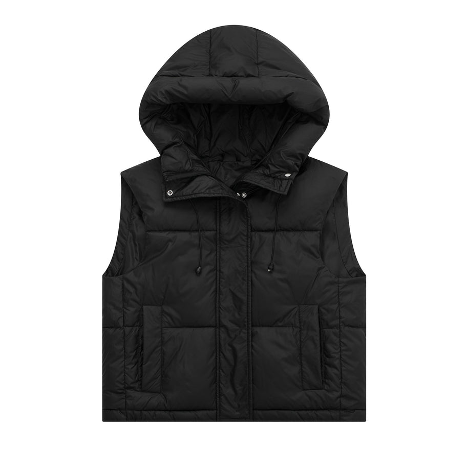 Damen Steppweste mit Kapuze und praktischen Taschen WW