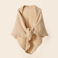 Damen Kuscheliger Wickelponcho mit modernen Fransen und elegantem Design WW