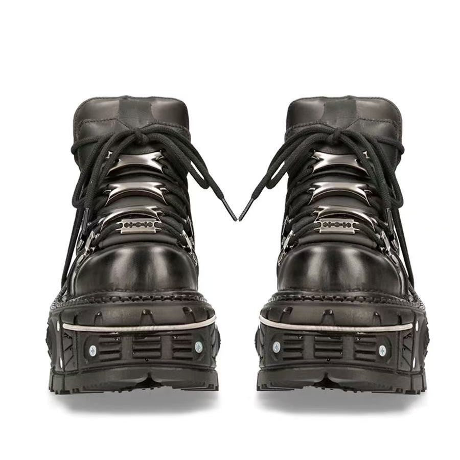 Damen Stabile High-Top Stiefel mit robuster Gummisohle WW