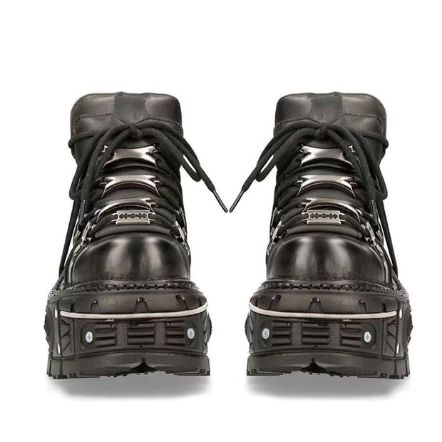 Damen Stabile High-Top Stiefel mit robuster Gummisohle WW