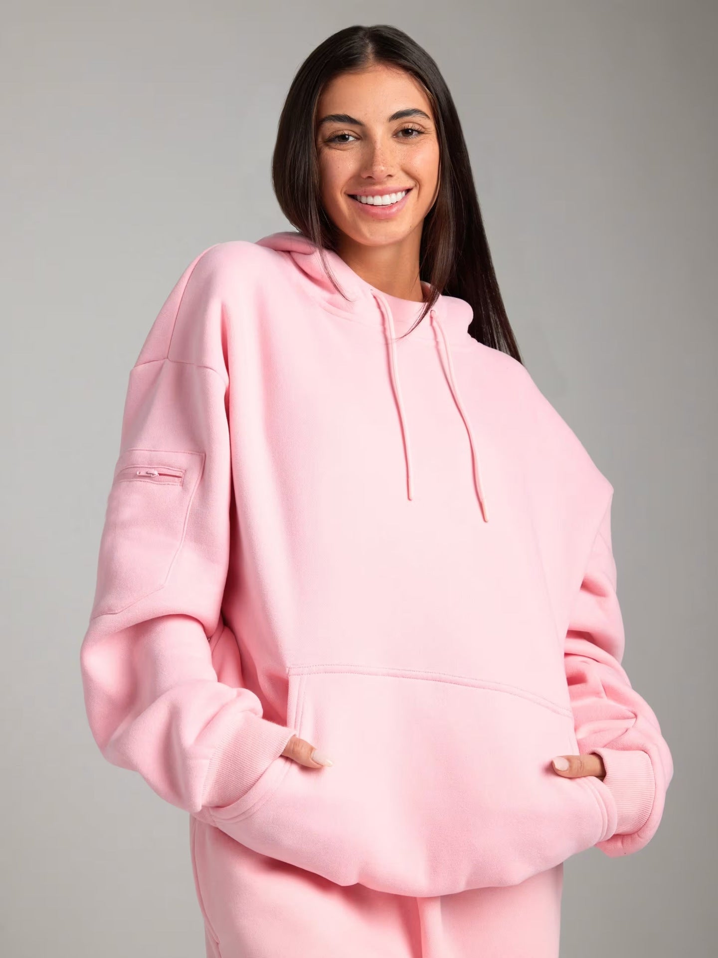 Damen Bequemer und stilvoller Hoodie mit integriertem Schlafmasken-Design WW