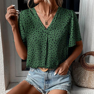 Damen Bluse mit lockerem Schnitt und voluminösen Ärmeln WW