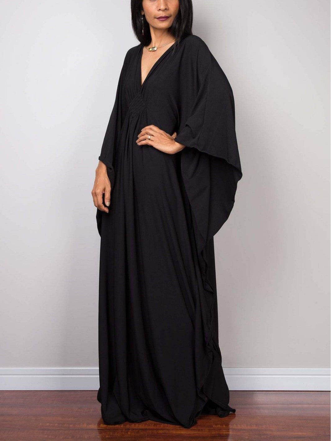Damen elegantes Maxi-Kleid mit weitem Schnitt WW