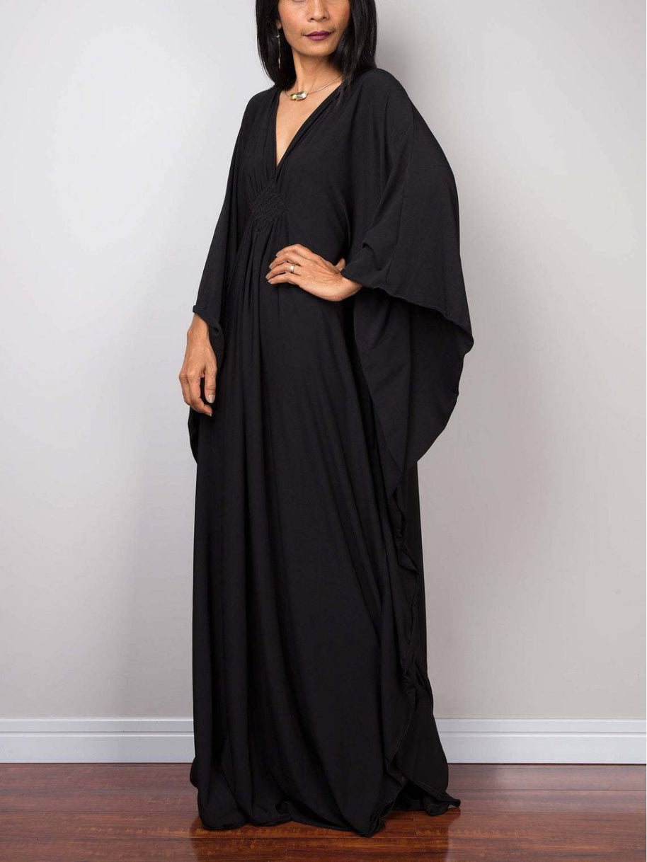 Damen elegantes Maxi-Kleid mit weitem Schnitt WW