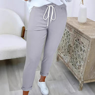 Damen Bequeme Freizeithose mit verstellbarem Taillenbund und lässigem Schnitt WW