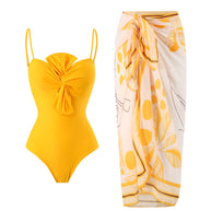 Damen Badeanzug mit elegantem Wickelrock WW