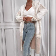 Damen Strickjacke mit geometrischem Muster WW