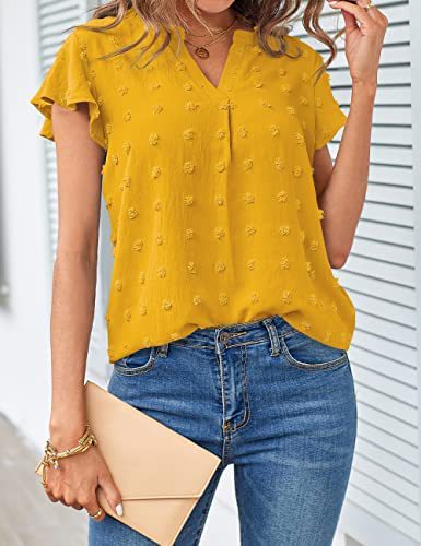 Damen Bluse mit dekorativem Spitzenbesatz und Knopfdetails WW