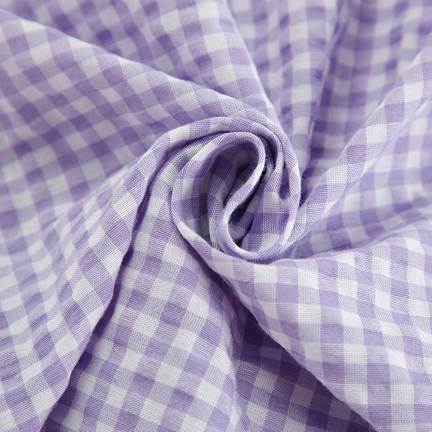 Damen Pyjama-Set mit kariertem Design und kurzen Ärmeln WW