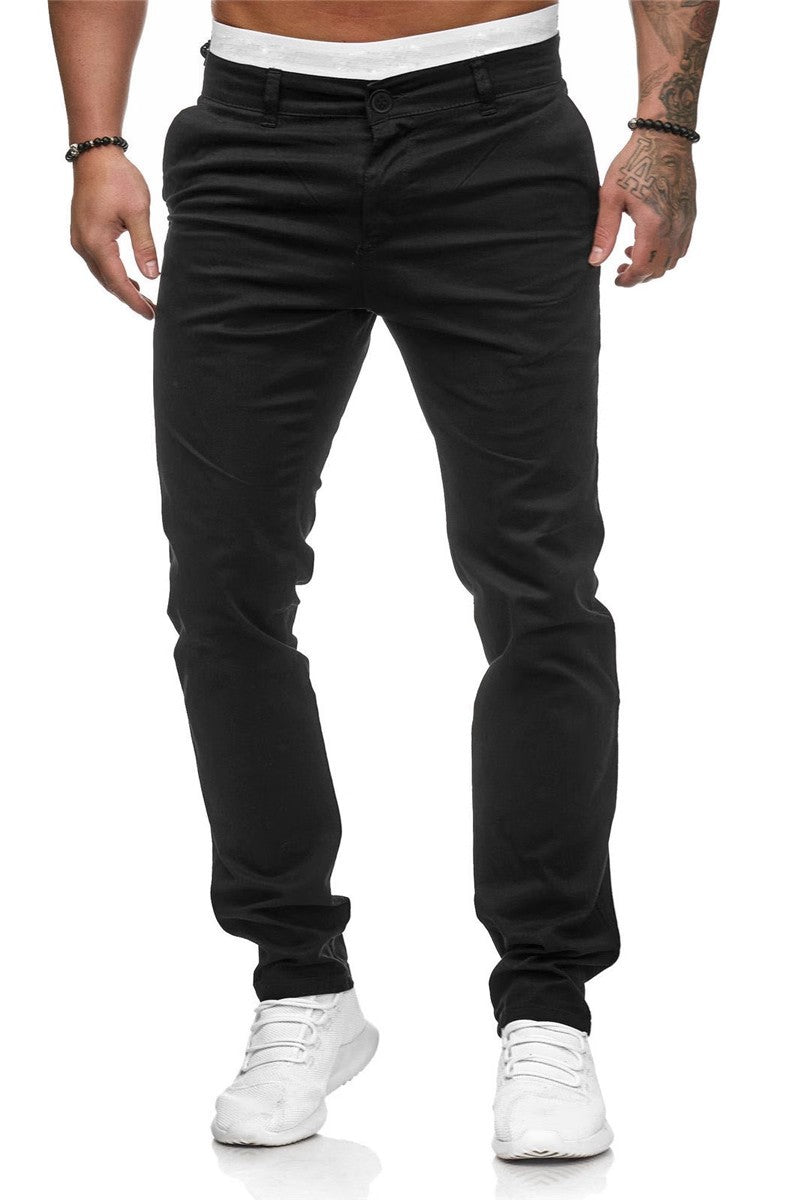 Herren maßgeschneiderte Slim-Fit Chino-Hosen WW