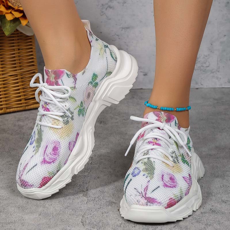 WW | Lässige Turnschuhe Mit Blumendruck