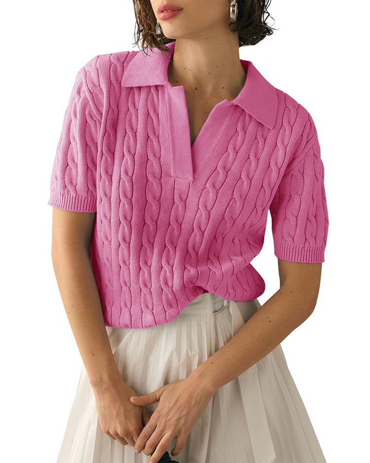 WW | Polo-Kragen Twist Strickpullover